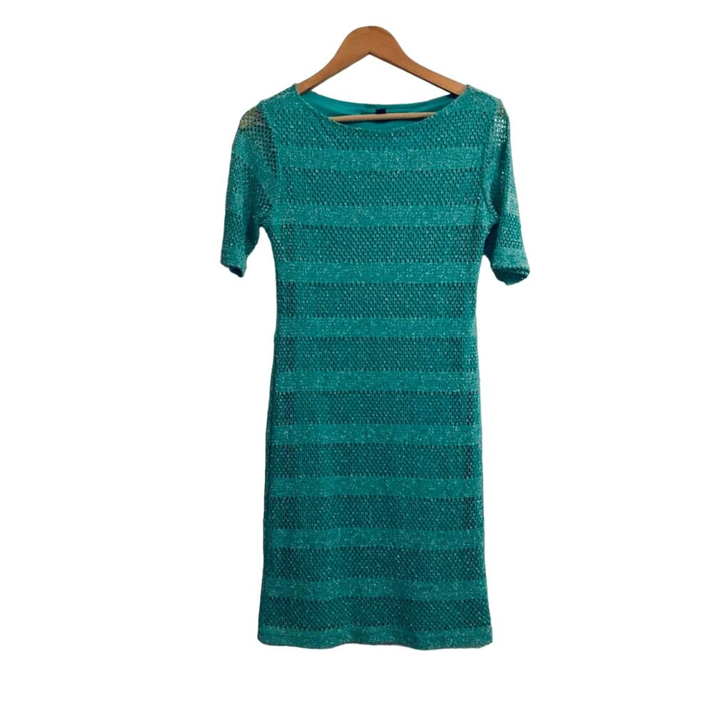 Teal sheath dress